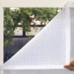 Film � bulles, isolation de fen�tre translucide, rideaux r�sistants aux intemp�ries avec ruban adh�sif ...