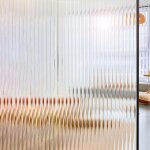 Film d�poli pour fen�tre - film d�coratif � rayures verticales pour salle de bain, salon ou bureau - ...