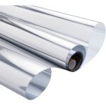 Film miroir sans tain �lectrostatique 40�200 cm ? protection anti uv et chaleur ? effet miroir jour / ...