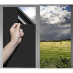 Film pour fen�tre totalement occultant, film pour fen�tre occultant, 100 % de blocage de la lumi�re, ...