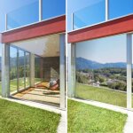 Film miroir sans tain repositionnable pour grand vitrage - alu foncé - 60 cm x 0. 5 m - en rouleau - ... Film miroir sans tain repositionnable pour grand vitrage - alu foncé - 60 cm x 0. 5 m - en rouleau - ...
