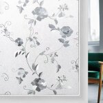 Film occultant dcoratif pour fentres et portes, adhsif statique sans colle, motif floral, 50 x 200 ...