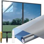 Film de protection solaire pour fen�tre � l'int�rieur ou � l'ext�rieur 50 x 200 cm - film miroir pour ...