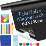 Film tableau magn�tique autocollant 60 x 100 cm - film effa�able � la craie - avec 6 boutons magn�tiques ...