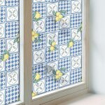 Film pour vitre intimit� 50x116 cm vitrail coll�s sur le verre protection pvc pour chambre cuisine salle ...