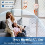 Film d�poli pour vitre � treillis transparent, film de vitrage d�poli r�positionnable, film d�coratif ...