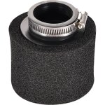 Filtre  air 45 mm - double mousse de nettoyage - noir - bouche droite - pour moto 50 - 125 cc, kart, ...