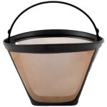 Filtre � caf� permanent, acier inoxydable / pp, dimensions : 12 x 6 x 8 cm, noir / transparent