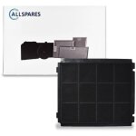 Allspares - filtre  charbon pour hottes aspirantes adapt pour airforce blaupunkt affca238 (267x231x17mm) ...