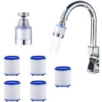 Filtre de robinet avec 5 filtres de remplacement, adoucisseur d'eau, filtre � eau pour robinet de cuisine ...
