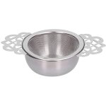 Filtre � th�, passoire � th� en acier inoxydable avec bol anti - gouttes et poign�e joliment d�cor�e ...