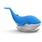 Filtre � th� en silicone, grande forme de baleine bleue, en silicone de qualit� alimentaire, filtre � ...