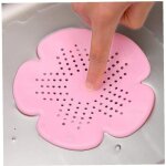 Filtre de vidange en silicone rose pour �vier, baignoire et douche. bouchon de vidange � siphon pour ...