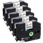 Fimax tze231 12mm x 8m noir sur blanc compatible ruban remplacement pour brother ptouch 1000 ruban tze ...