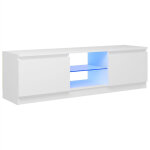 Fimei meuble tv avec lumières led blanc 120x30x35, 5 cm Fimei meuble tv avec lumières led blanc 120x30x35, 5 cm