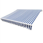 Toile d'auvent bleu et blanc 350x250 cm - fimei