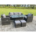 Dark mixed grey rotin mobilier de jardin extérieur ascenseur réglable table à manger ou table basse ensemble ... Dark mixed grey rotin mobilier de jardin extérieur ascenseur réglable table à manger ou table basse ensemble ...