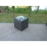 Fimous - grey rattan cube side table tea coffee table outdoor garden furniture accessory Fimous - grey rattan cube side table tea coffee table outdoor garden furniture accessory