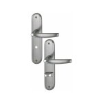 Finish - poignee sur plaque atlanta f9alu aspect inox 1530 - 3200p clel