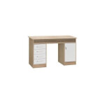 Finlandek bureau tyo contemporain decor chene et blanc - l 126 cm