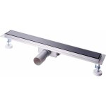 Finmrys - caniveau de douche en inox, verre noir, sterfput de douche, hauteur ajustable 96 - 128mm 80cm ... Finmrys - caniveau de douche en inox, verre noir, sterfput de douche, hauteur ajustable 96 - 128mm 80cm ...