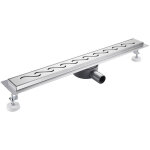 Caniveau de douche italienne - 80 cm sortie d'eau flexible - acier inoxydable extra plat siphon de sol ... Caniveau de douche italienne - 80 cm sortie d'eau flexible - acier inoxydable extra plat siphon de sol ...