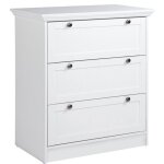 Finori - commode 3 tiroirs 80x45x90 cm blanc - landzy