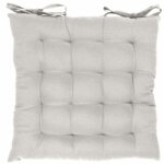 First coton - galette de chaise 38 x 38 cm blanc ecru