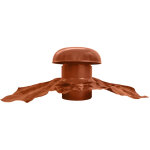 First plast - chapeau de ventilation avec bande plomb 160mm - rouge tuile