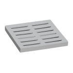 First plast - grille pvc pour siphon de balcon et regard de descente 130 x 130 mm - gris