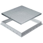 First plast - tampon de sol polypropyl�ne 187 x 187 mm avec cadre 200 x 200mm - gris