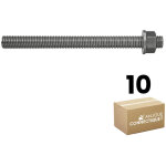 Fischer - 10 tiges filet�es + rondelles + �crous acier inoxydable a4 �12 x 140 mm