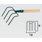 Fiskars - leborgne petit croc 4 dents - manche bois certifi� pefc 100%