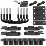 Lot de 4 fixations en u pour coffre de toit de voiture - kit de montage - vis en u - avec 8 crous de ...