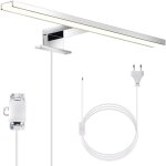Fitags - 5w led luz de espejo de bao 230v 500lm, ip44 impermeable 30cm abrazadera de luz de bao, blanco ...