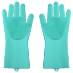 Gants de lavage - avec picots - rsistants  la chaleur - peuvent tre utiliss pour le nettoyage multi ...