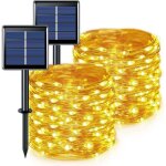 Guirlande lumineuse solaire étanche 100 led, 12 m blanc chaud avec 8 modes, guirlande lumineuse solaire ... Guirlande lumineuse solaire étanche 100 led, 12 m blanc chaud avec 8 modes, guirlande lumineuse solaire ...