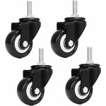 Fitags - m8x25mm 4 pices de support de charge 240 kg chariot roulette tournante pu meubles poudre remplacemen ...