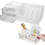 Fitags - organisateur de cosmtiques, organisateur de cosmtiques en plastique blanc, 24, 5 x 12 x 9, ...