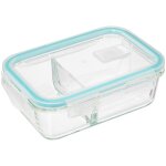 5five simply smart - bo�te de conservation en verre clipeat de 0, 7 l avec compartiments rectangulaires, ...