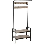 5five simply smart - penderie vestiaire 2 tagres jano bois noir - 5five