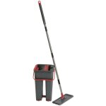 5five simply smart - seau essoreur avec balai - 4l - rouge / noir - h 143 x l 17 x p 20, 5 cm - livraison ...