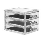 Five simply smart - bo�te � bijoux 3 tiroirs beauty 15cm transparent