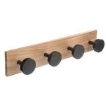 Five simply smart - patre en bois '4 ttes' 40cm noir