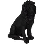 Atmosphera - statuette lion noir h52cm cr�ateur d'int�rieur