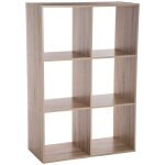 5five simply smart - biblioth�que modulable avec 6 �tag�res en bois naturel, dimensions 100 cm de largeur, ...