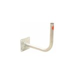 Fixation mural - support mural bras coude d�port 40cm diam�tre 40mm fixation parabole acier galva