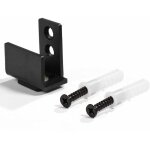 Fix�e au mur avec guide de porte de grange coulissante en acier au carbone noir pour guidage au sol pour ...