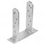 Embase pied de poteau en tt zingu�e � visser - 121 x 200 x 5 mm