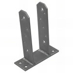 Fixtout - embase pied de poteau en tt zingu�e � visser - 71 x 200 x 5 mm